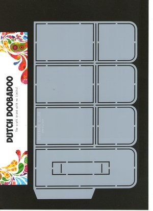 Pop-up box/kort card kort stencils fra Dutch Doobadoo, A4.*